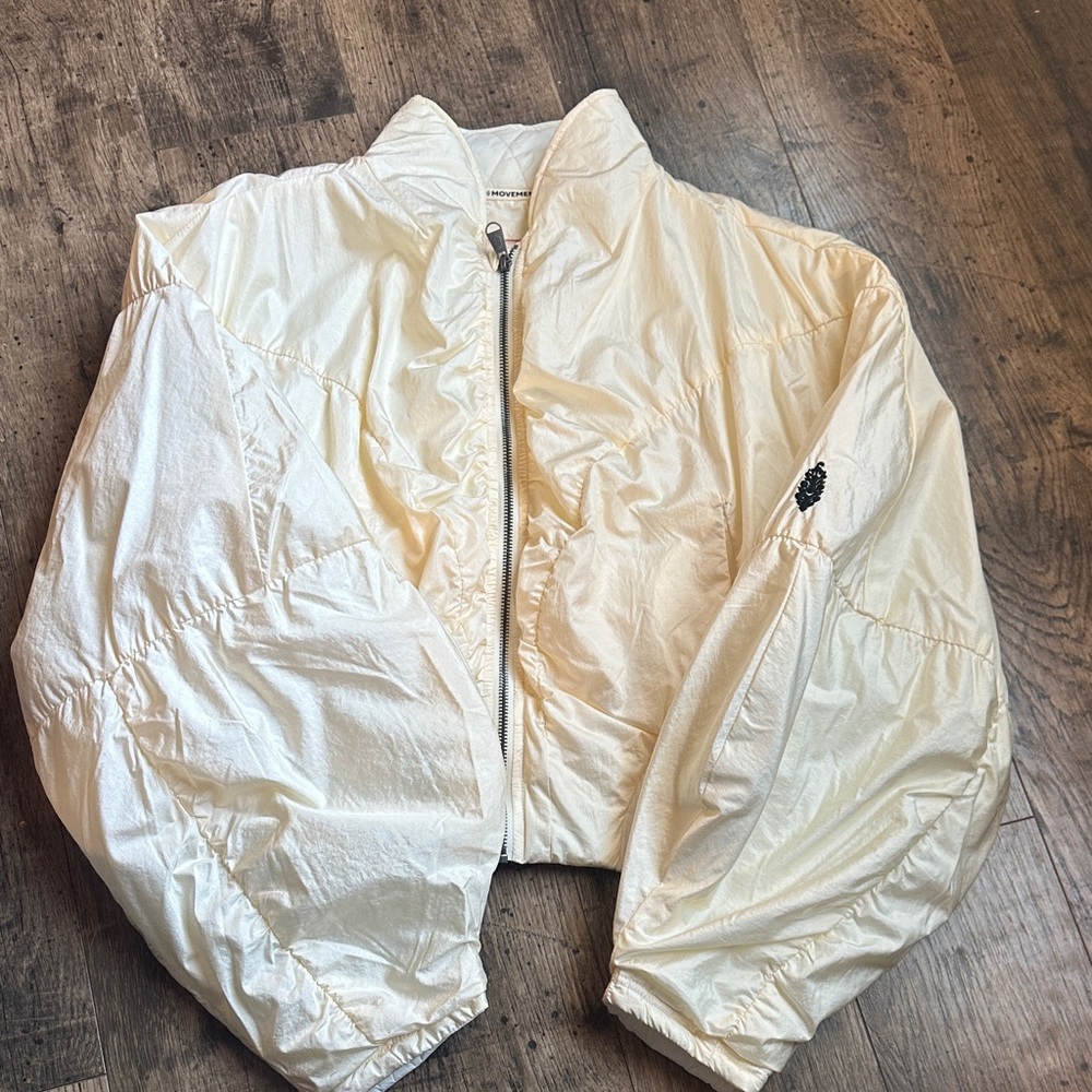 FP Movement by Free People Cream Bomber Jacket